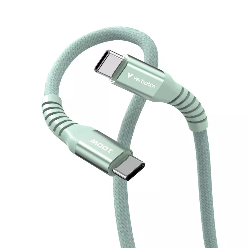 Verbatim Sync & Charge magnetkaabel - 100W USB-C kuni USB-C 120 cm roheline