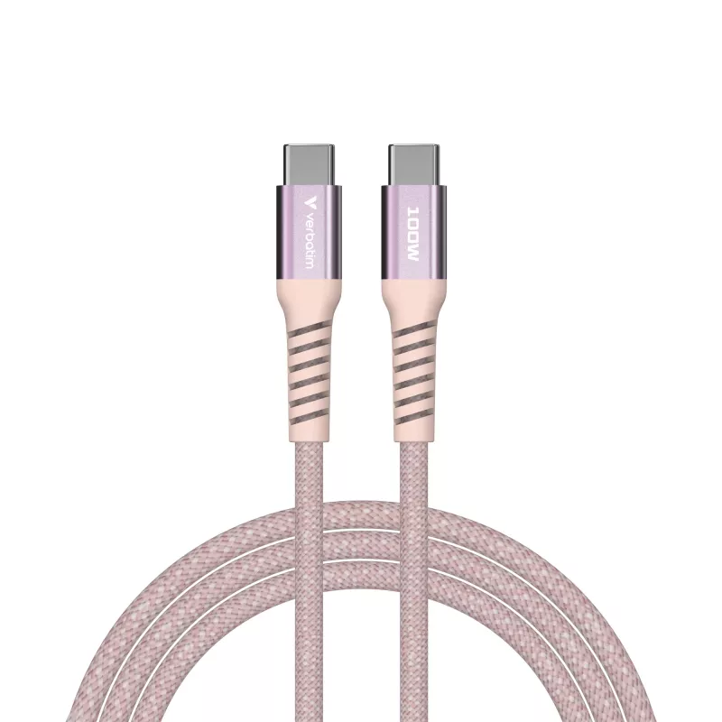 Verbatim Sync & Charge magnetkaabel - 100 W USB-C–USB-C 120 cm roosa