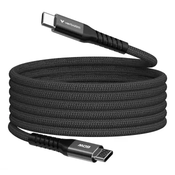 Verbatim Sync & Charge Magnetkaabel - 60W USB-C to USB-C 120 cm Must