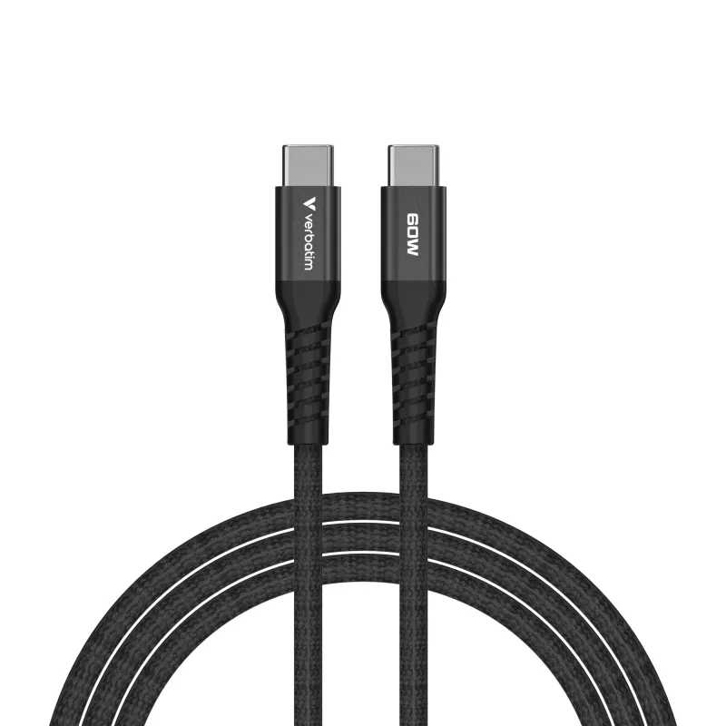 Verbatim Sync & Charge Magnetkaabel - 60W USB-C to USB-C 120 cm Must