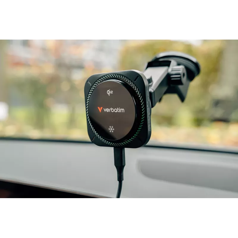 Verbatim Charge 'n' Drive Qi2 Magnetiline Juhtmevaba Autolaadija RGB