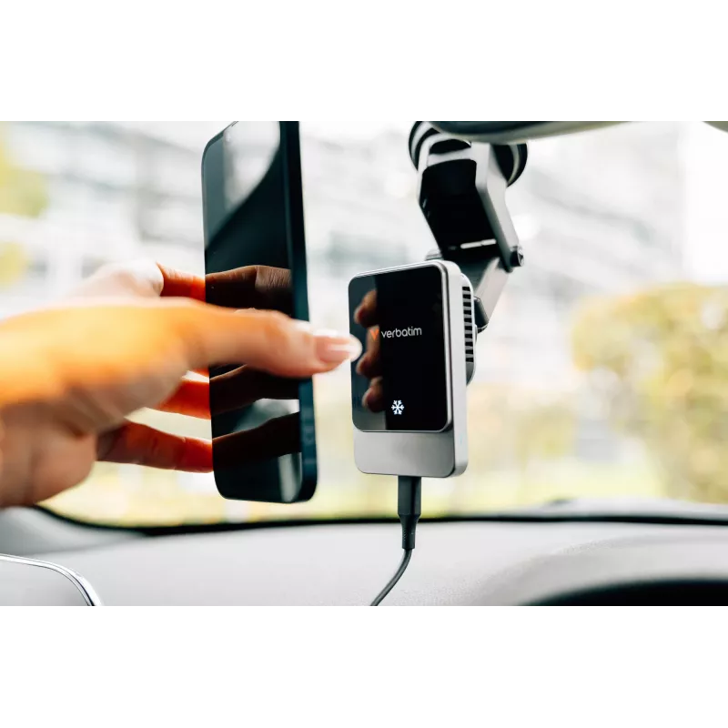 Verbatim Charge 'n' Drive magnetiline juhtmevaba autolaadija, auto, USB, juhtmevaba laadimine, 1 m, must
