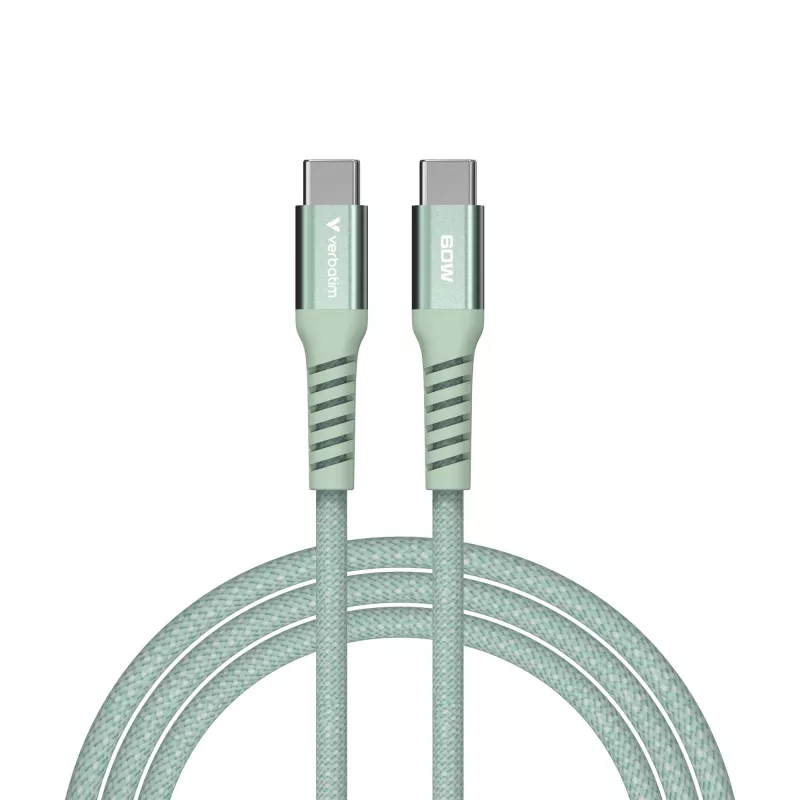 Verbatim Sync & Charge Magnetiline kaabel - 60W USB-C to USB-C 120 cm Roheline