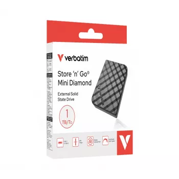 Verbatim Store 'n 'Go Mini Diamond USB-C 1TB Must, 1 TB, USB USB-C, 3.2 Gen 2 (3.1 Gen 2), 1000 MB/s, Must