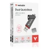 Verbatim Dual QuickStick USB-mälupulk 512 GB USB Type-A / USB USB-C 3.2 Gen 1 (3.1 Gen 1) Hall