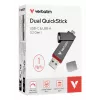 Verbatim Dual QuickStick USB-mälupulk 1 TB USB Type-A / USB USB-C 3.2 Gen 1 (3.1 Gen 1) Hall