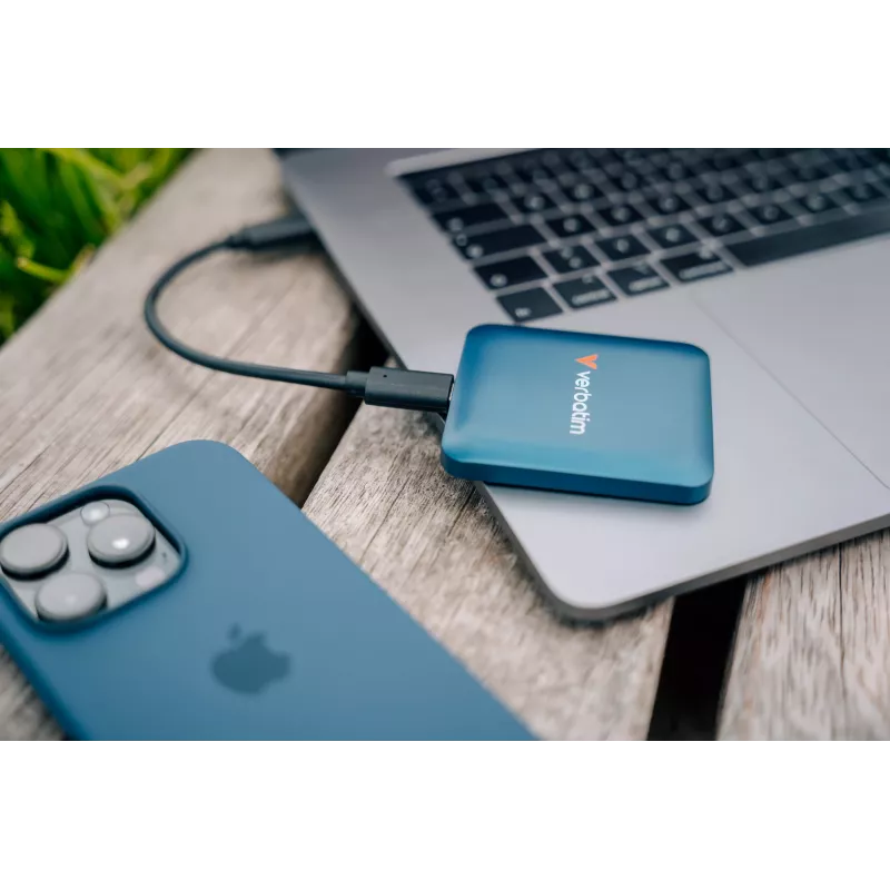 Verbatim SnapBack SSD 2TB Blue Metallic, 2 TB, USB USB-C, USB 3.2 Gen 2x2, 2000 MB/s, 20 Gbit/s, sinine