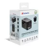 Verbatim UTA-10 140W GaN III universaalne reisiadapter kahe USB-C PD 3.1 ja QC 4+, ühe USB-C PD 3.0 ja ühe USB-A QC 3.0 pordiga