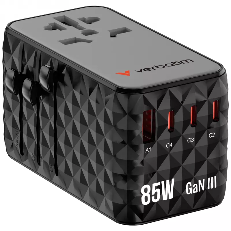 Verbatim Charge 'n' Travel Diamond 85W sissetõmmatava kaabliga CNT-02
