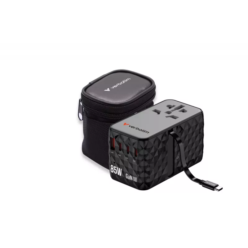 Verbatim Charge 'n' Travel Diamond 85W sissetõmmatava kaabliga CNT-02