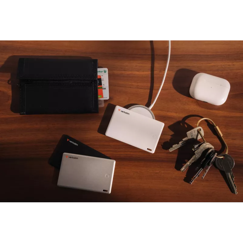 Verbatim My Finder Card Bluetooth'i esemeotsija 3 komplektis Must / Hõbedane / Valge