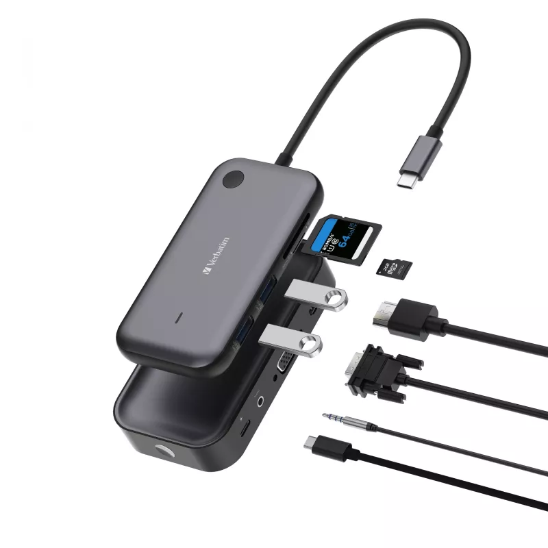 Verbatim Share My Screen 1080p USB-C juhtmevaba kuvaadapter jaoturiga WDA-01