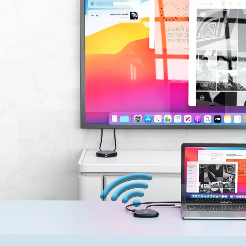 Verbatim Share My Screen USB-C juhtmevaba kuvaadapter 4K koos jaoturiga WDA-02