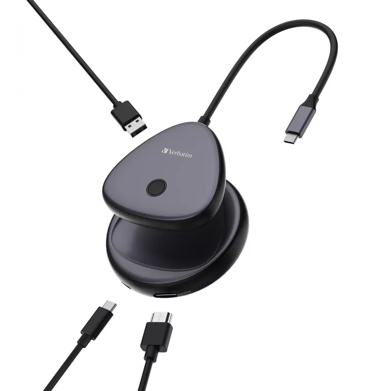 Verbatim Share My Screen USB-C juhtmevaba kuvaadapter 4K koos jaoturiga WDA-02