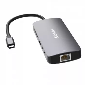 Verbatim CMH-09 USB USB-C 10000 Mbit/s Hõbedane