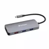 Verbatim CMH-09 USB USB-C 10000 Mbit/s Hõbedane
