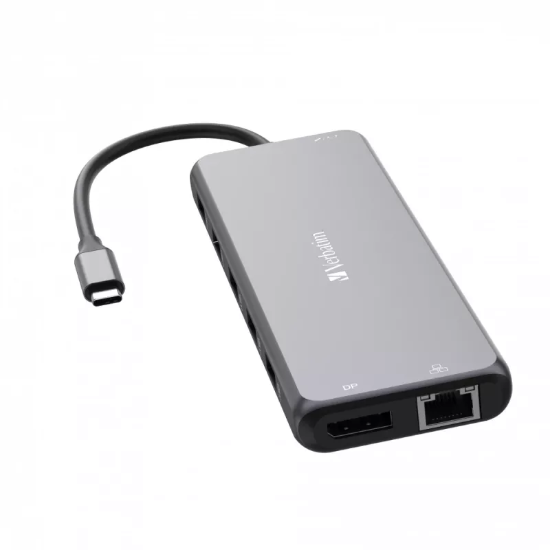 Verbatim CMH-13 USB USB-C jaotur 10000 Mbit/s hõbedane