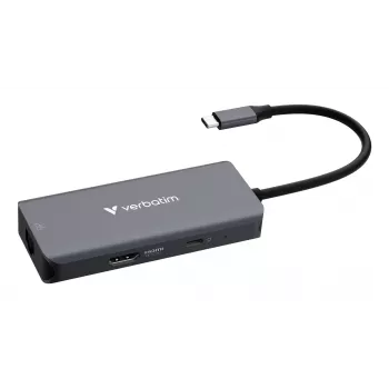 Verbatim USB-C Essentials Multiport Hub 6 pordiga: RJ45, HDMI, USB-C PD, 3 x USB-A 3.2 Gen 1