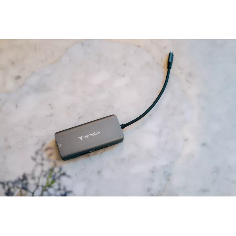 Verbatim USB-C Essentials Multiport Hub 6 pordiga: RJ45, HDMI, USB-C PD, 3 x USB-A 3.2 Gen 1