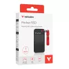Verbatim Pocket SSD USB 3.2 Gen 2 1TB Must/Punane