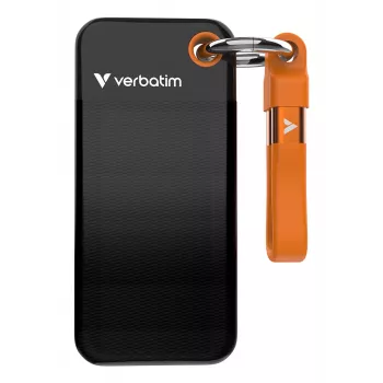 Verbatim Pocket SSD USB 3.2 Gen 2 1TB must/oranž, 1 TB, USB USB-C, 3.2 Gen 2 (3.1 Gen 2), 1000 MB/s, 10 Gbit/s, must, oranž