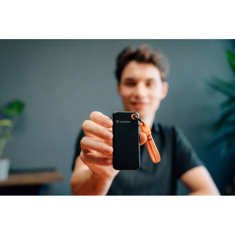 Verbatim Pocket SSD USB 3.2 Gen 2 1TB must/oranž, 1 TB, USB USB-C, 3.2 Gen 2 (3.1 Gen 2), 1000 MB/s, 10 Gbit/s, must, oranž