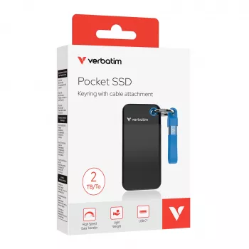 Verbatim Pocket SSD USB 3.2 Gen 2 2TB Must/Sinine