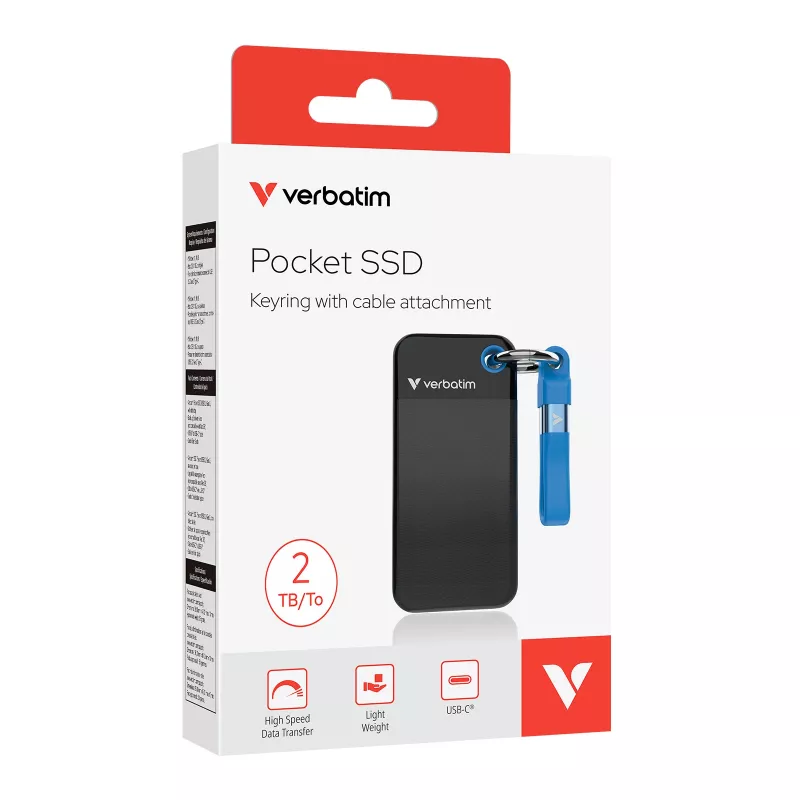 Verbatim Pocket SSD USB 3.2 Gen 2 2TB Must/Sinine