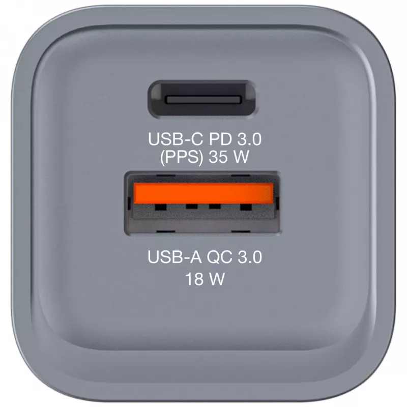 Verbatim GNC-35 GaN laadija 35W, 1 x USB-C PD 35W / 1 x USB-A QC 3.0 (EL/Ühendkuningriik/USA)