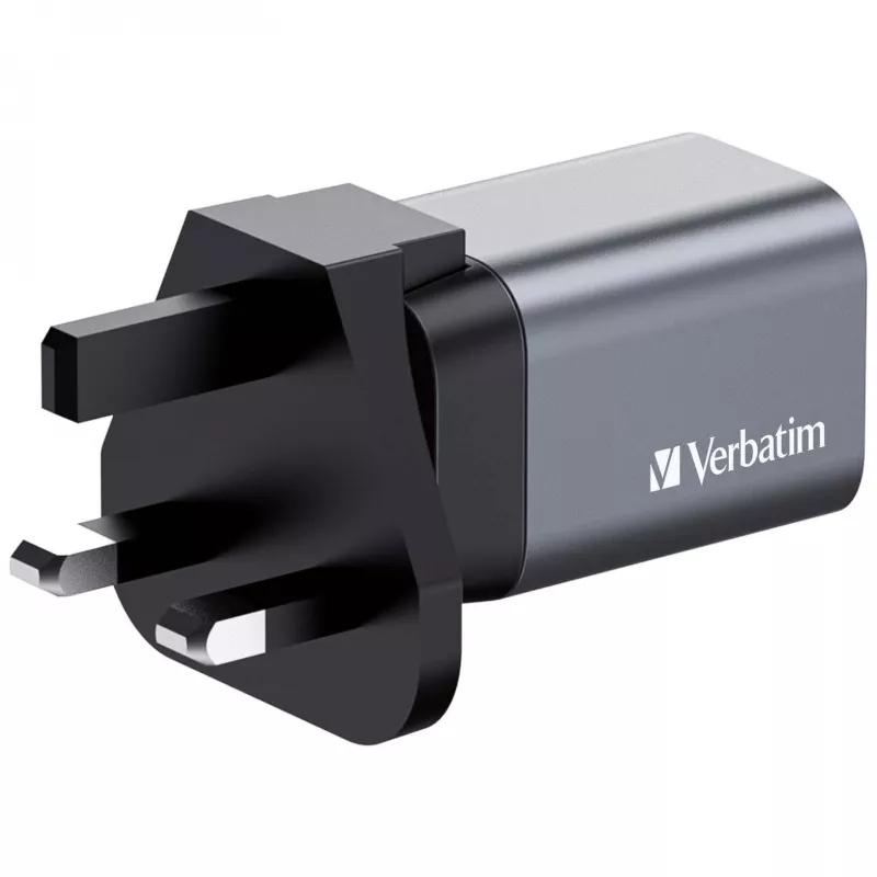 Verbatim GNC-35 GaN laadija 35W, 1 x USB-C PD 35W / 1 x USB-A QC 3.0 (EL/Ühendkuningriik/USA)