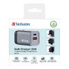 Verbatim GNC-35 GaN laadija 35W, 1 x USB-C PD 35W / 1 x USB-A QC 3.0 (EL/Ühendkuningriik/USA)