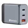 Verbatim GNC-65 GaN Charger 65W koos 2 x USB-C PD 65W / 1 x USB-A QC 3.0 (EU/UK/US)