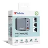 Verbatim GNC-65 GaN Charger 65W koos 2 x USB-C PD 65W / 1 x USB-A QC 3.0 (EU/UK/US)