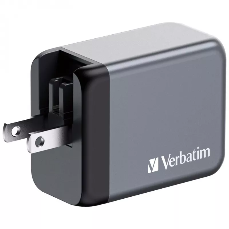 Verbatim GNC-65 GaN Charger 65W koos 2 x USB-C PD 65W / 1 x USB-A QC 3.0 (EU/UK/US)