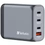 Verbatim GNC-100 GaN laadija 100W, 2 x USB-C PD 100W / 1 x USB-C PD 65W / 1 x USB-A QC 3.0 (EL/UK/US)