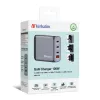 Verbatim GNC-100 GaN laadija 100W, 2 x USB-C PD 100W / 1 x USB-C PD 65W / 1 x USB-A QC 3.0 (EL/UK/US)