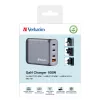 Verbatim GNC-100 GaN laadija 100W, 2 x USB-C PD 100W / 1 x USB-C PD 65W / 1 x USB-A QC 3.0 (EL/UK/US)