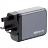 Verbatim GNC-100 GaN laadija 100W, 2 x USB-C PD 100W / 1 x USB-C PD 65W / 1 x USB-A QC 3.0 (EL/UK/US)