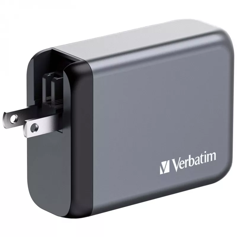 Verbatim GNC-100 GaN laadija 100W, 2 x USB-C PD 100W / 1 x USB-C PD 65W / 1 x USB-A QC 3.0 (EL/UK/US)