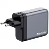 Verbatim GNC-140 GaN laadija 140 W, 2x USB-C PD 140 W / 1x USB-C PD 20 W / 1x USB-A QC 3.0 (EL/ÜK/USA)