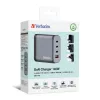 Verbatim GNC-140 GaN laadija 140 W, 2x USB-C PD 140 W / 1x USB-C PD 20 W / 1x USB-A QC 3.0 (EL/ÜK/USA)