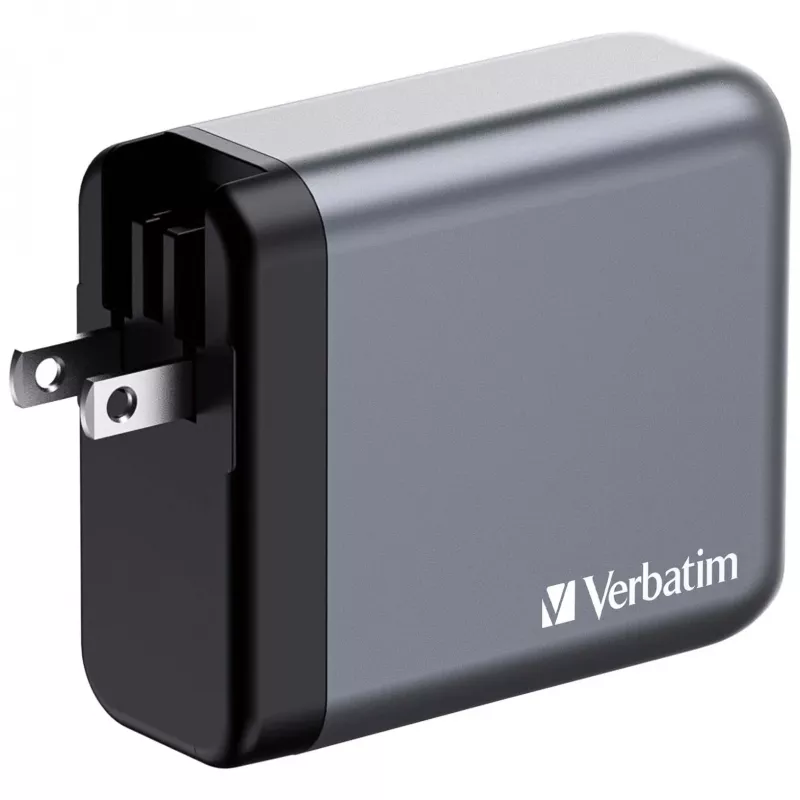 Verbatim GNC-140 GaN laadija 140 W, 2x USB-C PD 140 W / 1x USB-C PD 20 W / 1x USB-A QC 3.0 (EL/ÜK/USA)