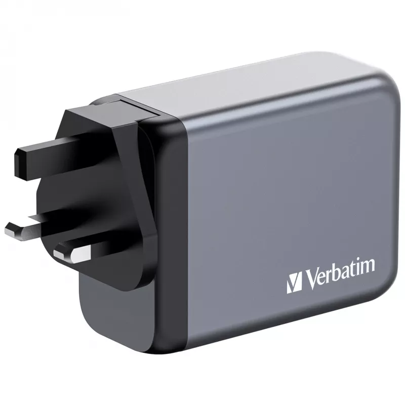 Verbatim GNC-200 GaN laadija 200W, 2x USB-C PD 100W / 1x USB-C PD 65W / 1x USB QC 3.0 (EL/Ühendkuningriik/USA)