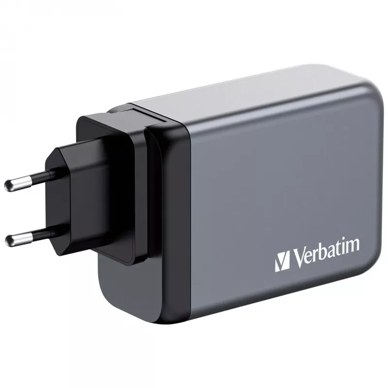 Verbatim GNC-240 GaN laadija 240W, 1x USB-C 140W / 1x USB-C 100W / 1x USB-C 65W / 1x USB-A QC 3.0 (EL/UK/US)