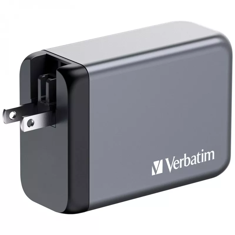 Verbatim GNC-240 GaN laadija 240W, 1x USB-C 140W / 1x USB-C 100W / 1x USB-C 65W / 1x USB-A QC 3.0 (EL/UK/US)