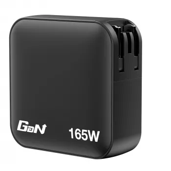 Verbatim Mini GaN laadija 165W 4 porti USA pistikuga koos EL ja UK adapteritega