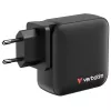 Verbatim Mini GaN laadija 165W 4 porti USA pistikuga koos EL ja UK adapteritega