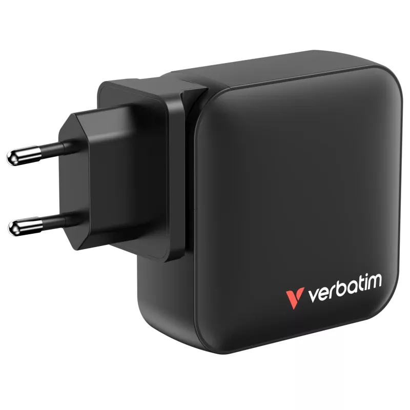 Verbatim Mini GaN laadija 165W 4 porti USA pistikuga koos EL ja UK adapteritega