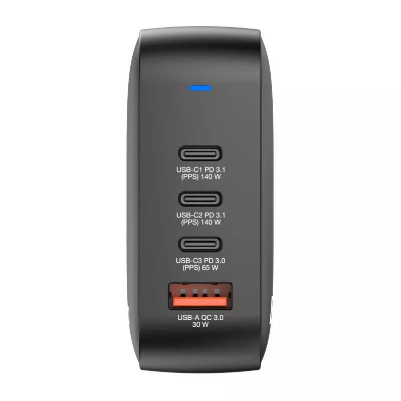 Verbatim Mini GaN laadija 165W 4 porti USA pistikuga koos EL ja UK adapteritega