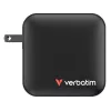 Verbatim Mini GaN laadija 165W 4 porti USA pistikuga koos EL ja UK adapteritega